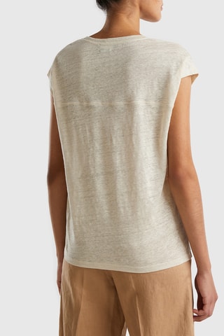 T-shirt de linho - Bege