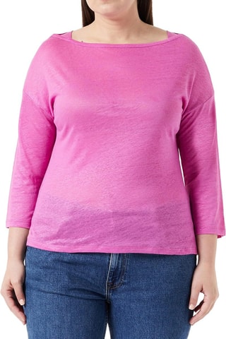 T-shirt de linho - Rosa