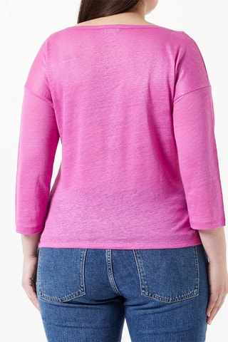 T-shirt de linho - Rosa