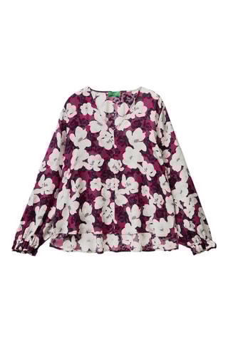 Blusa Fúcsia e cru