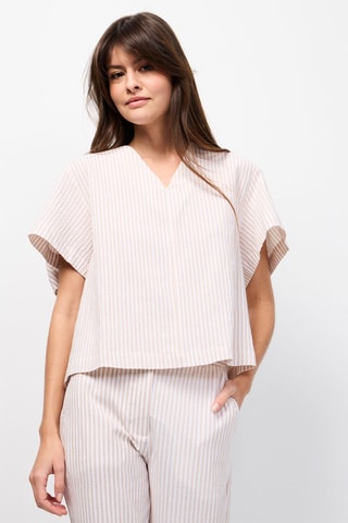 Blusa Rosa e branco