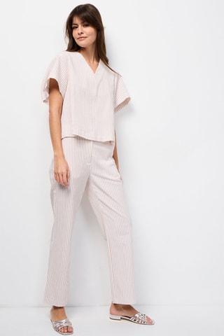 Blusa Rosa e branco
