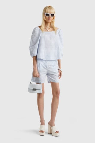 Blusa de linho - Azul-claro