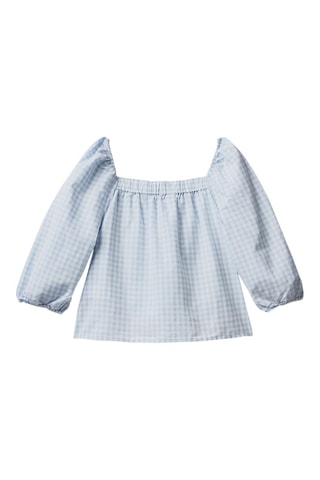 Blusa de linho - Azul-claro