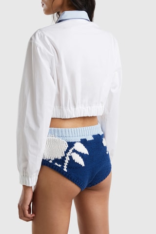 Blusa - Branco e azul