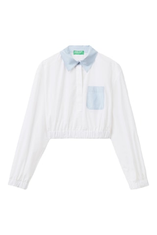 Blusa - Branco e azul