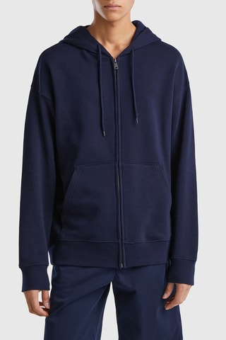 Sweat com capuz - Azul-escuro