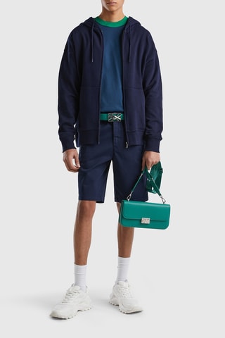 Sweat com capuz - Azul-escuro