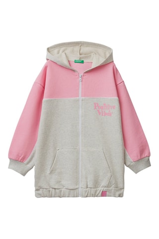 Sweat com capuz Cinzento-claro mesclado