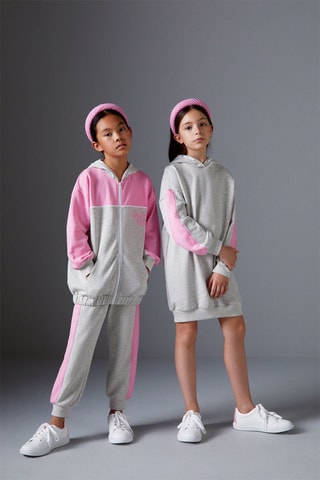Sweat com capuz Cinzento-claro mesclado