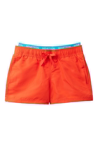 Calções de banho efeito ilusório - Vermelho