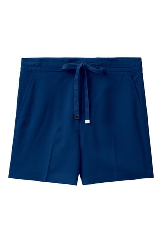 Calções cintura subida - Azul-escuro