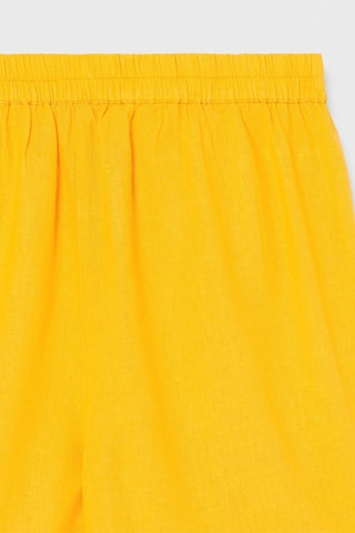 Calções de linho - Amarelo