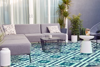 Tapis extérieur - Bleu canard - 270 x 370 cm