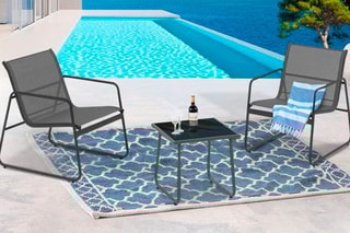 Conjunto de jardim - 44,5 x 44,5 x 41 cm - 2 lugares