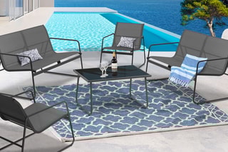 Conjunto de jardim V2 - 75 x 44,5 x 41 cm - 6 lugares