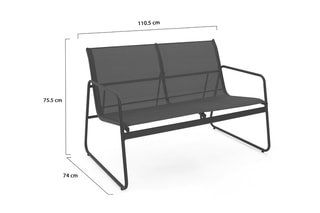 Conjunto de jardim V2 - 75 x 44,5 x 41 cm - 6 lugares