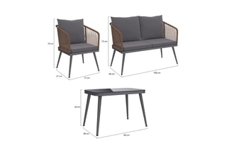 Conjunto de jardim Florida - 4 lugares