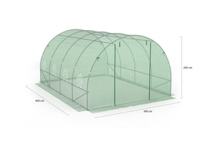 Serre tunnel de jardin - 40 x 30 x 20 m - 12 m²