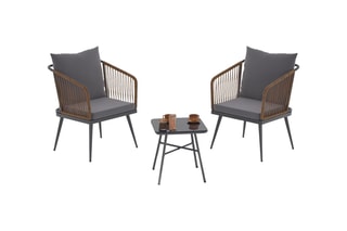 Conjunto de jardim Florida - 2 lugares - Tampo de vidro temperado