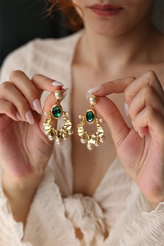 Boucles d’oreilles dorées à l'or fin jaune