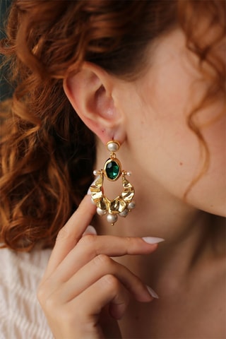 Boucles d’oreilles dorées à l'or fin jaune