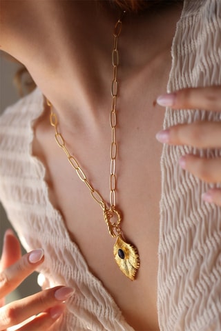 Colar - Banhada a ouro amarelo e ametista