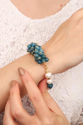 Bracelet - Perles de culture et apatites