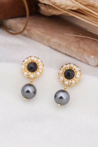 Boucles d’oreilles - Plaqué or jaune et labradorites