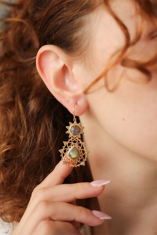 Boucles d’oreilles - Labradorites