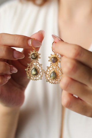 Boucles d’oreilles - Labradorites