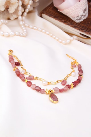 Bracelet de cheville doré à l'or fin jaune