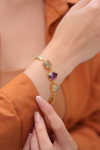 Bracelet - Améthyste et prehnites