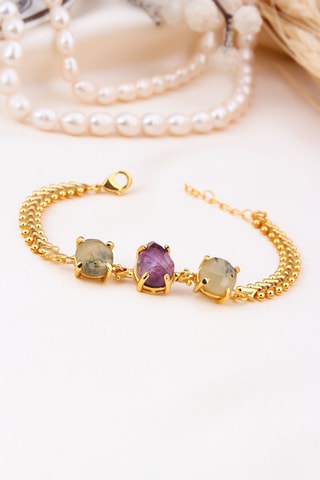 Bracelet - Améthyste et prehnites