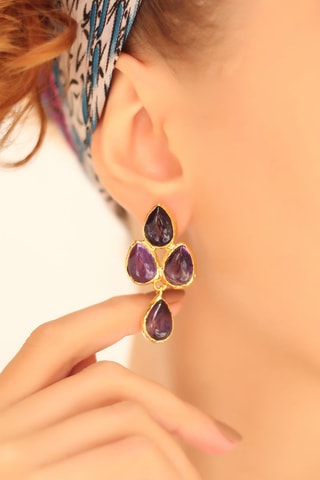 Boucles d'oreilles - Améthystes