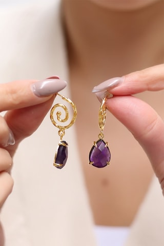 Boucles d'oreilles - Améthystes