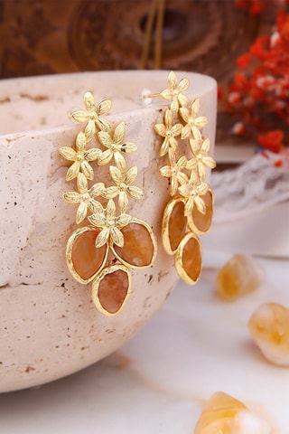 Boucles d'oreilles - Citrine