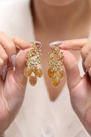 Boucles d'oreilles - Citrine
