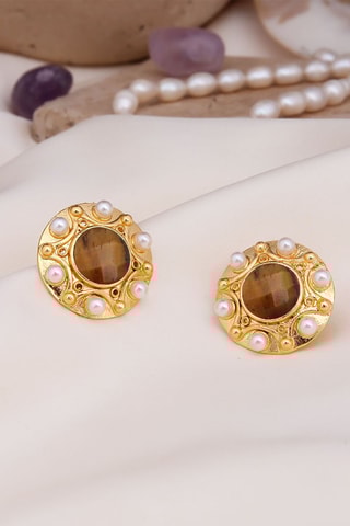 Boucles d'oreilles - Oeils-de-tigre