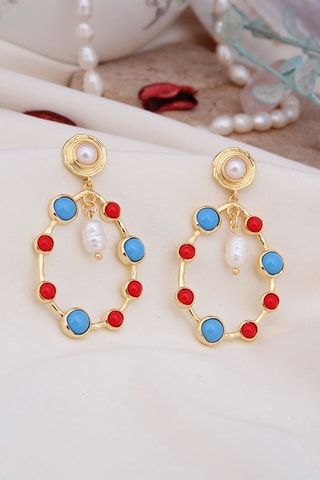 Boucles d’oreilles - Perles de culture et opales