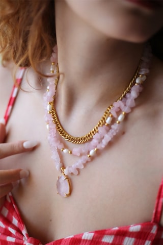 Collier double rang - Quartz
