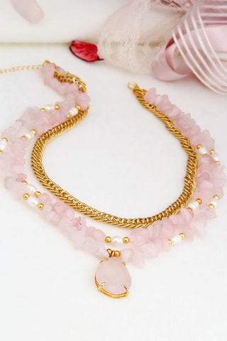 Collier double rang - Quartz