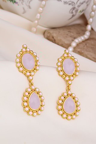 Boucles d’oreilles - Quartz et perles de culture