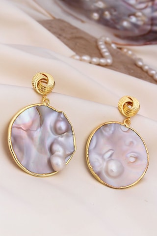 Boucles d'oreilles - Plaqué or jaune et perles de culture