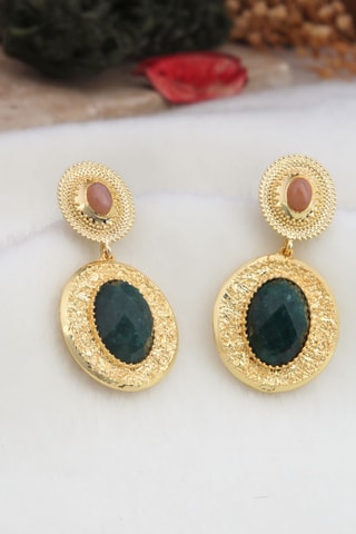Boucles d'oreilles - Agates et pierres de soleil