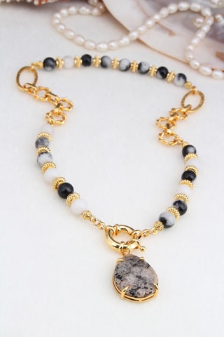 Collier- Rutiles et perles de culture