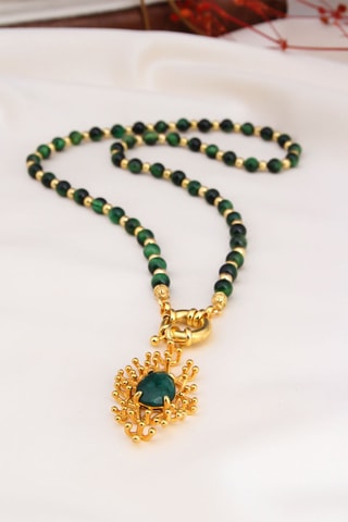 Collier - Œils-de-tigre et agate