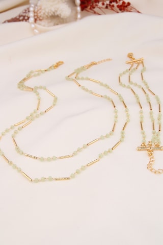 Conjunto - Banhada a ouro amarelo e quartzo