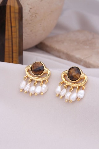 Boucles d’oreilles - Oeils-de-tigre