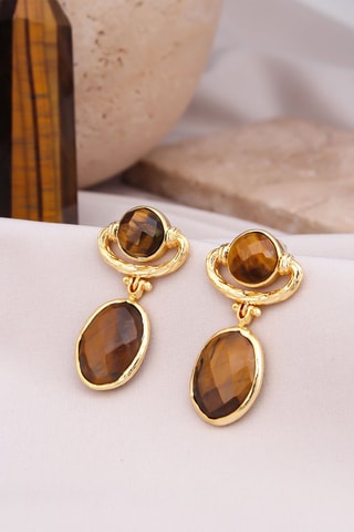 Boucles d’oreilles - Oeils-de-tigre
